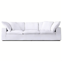 Ensemble de canapés Chesterfield pour salon, en velours et éponge, tissu personnalisé, housse amovible, canapé sectionnel moderne, canapé nuage