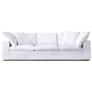 Set di Divani Chesterfield per Soggiorno, in Velluto <span class=keywords><strong>e</strong></span> Spugna, Tessuto Personalizzabile, Rivestimento Rimovibile, <span class=keywords><strong>Divano</strong></span> Componibile Moderno Stile Cloud - Product Image 4