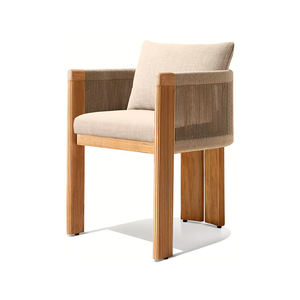 Table et chaises en teck d'extérieur, imperméables et résistantes aux UV, pour hôtel, maison d'hôtes, villa design, jardin, meubles en rotin personnalisés - Product Image 2