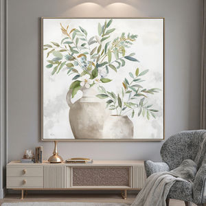 Peinture murale décorative pour restaurant, vase nature morte, plantes, <span class=keywords><strong>fleurs</strong></span>, impression, art mural pour salon - Product Image 2