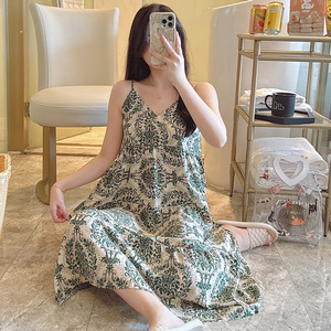 All'ingrosso <span class=keywords><strong>camicie</strong></span> <span class=keywords><strong>da</strong></span> <span class=keywords><strong>notte</strong></span> con spalline, pigiami estivi <span class=keywords><strong>da</strong></span> donna, primavera e autunno abiti <span class=keywords><strong>da</strong></span> casa di grandi dimensioni - Product Image 1