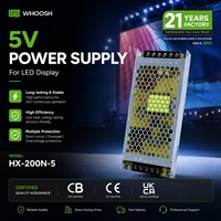 Alimentation LED 5V 40A 200W, Driver AC/DC à découpage pour modules d'affichage LED intérieurs, signalétique et automatisation
