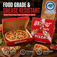 Boîte à pizza en carton ondulé de qualité alimentaire avec logo personnalisé pour restaurant