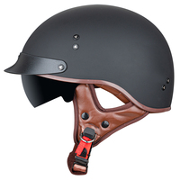 Casque de moto demi-face VCOROS F-07 d'été en ABS avec visière solaire, boucle à dégagement rapide, homologué DOT, pour hommes et femmes