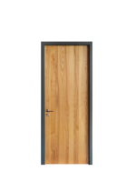 Porte pré-montée en bois avec placage en frêne blanc, design moderne pour intérieur