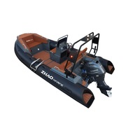 Bateau pneumatique rigide à coque en aluminium de 4,6 m (15 pieds) avec console centrale et barre de protection, Alu RIB à vendre