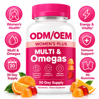 OEM ODM Gummies multivitaminés oméga pour femmes, soutien quotidien de l'énergie et du bien-être immunitaire, supplément vitaminique, fournisseur d'usine en marque blanche