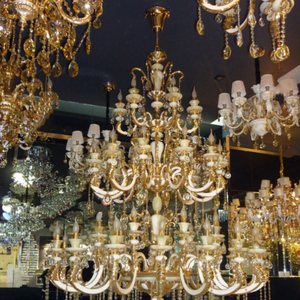 Candelabro de cristal para salón de estar, luces de techo de decoración para SALÓN DE BODA, lámpara colgante de vela - Product Image 5