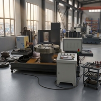 Mesin Pengerasan Induksi CNC Spindel Tunggal 100KW dengan Motor Servo untuk Perlakuan Panas Permukaan Roda Kereta Api Diameter 1500mm