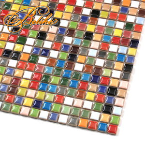Carrelage de mosaïque coloré en céramique, 1 pièce, avec motif arc-en-ciel, décoration murale, accessoire pour décor d'intérieur Durable - Product Image 3