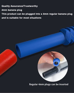 Mini sonde de test à broche de 0.7mm avec gaine Aiguilles de test pour multimètre de perçage de câble de prise de 4mm - Product Image 4