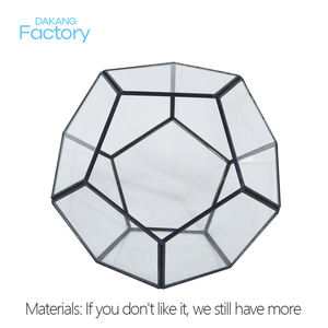 Jardinière de <span class=keywords><strong>Terrarium</strong></span> en verre géométrique noir fait à la main petit Pot de fleur pentagone pour plantes succulentes décor de table <span class=keywords><strong>Terrarium</strong></span> - Product Image 5