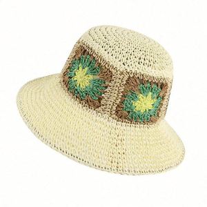Wholesale Beach <b>Hat</b> Summer Thin Hand Knit Fisherman's <b>Hat</b> Crochet <b>Straw</b> Sun Bucket <b>Hats</b> - Product Image 3