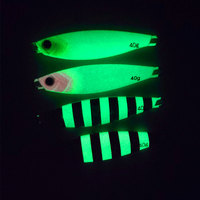 40g 60g Long Casting métal Jig Appâts de pêche Leurre de pêche plomb poisson lumineux pas lent Jigbaits Leurre de pêche en eau salée Jigbaits