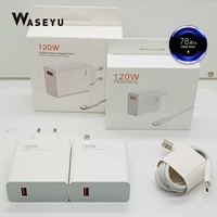 Chargeur mural USB Type-C 120W pour Mi 17 Pro Ultra 6A, étiquette dorée, charge rapide avec protection OTP/OCP, prise EU/US