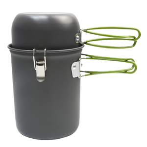 Juego de Ollas y Sartenes Portátiles de Aluminio para Acampar, para 1-2 Personas |   <span class=keywords><strong>Olla</strong></span> Antiadherente de Ebullición Rápida con Asa Plegable - Product Image 3