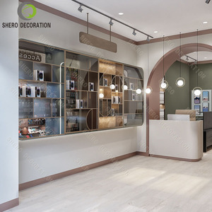 Mobile Phone Shop Design <b>Display</b> Cabinet with <b>Hooks</b> Glass Led Lighting <b>Display</b> Showcase for Shopping Mall - Product Image 1