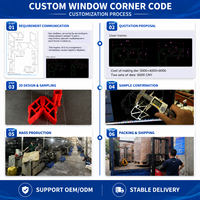 Supports de fenêtre en aluminium |   Connecteurs d'angle pour cadres de portes et de fenêtres |   Conception à serrage par vis