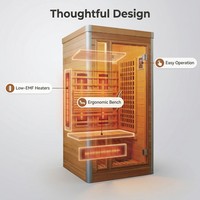 Sauna Eléctrica de Diseño Moderno con Infrarrojos Lejanos para la Salud, Sauna Interior de Madera Sólida para Uso en Hoteles