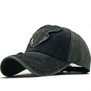 Casquettes de sport délavées pour homme, avec logo personnalisé, style baseball vieilli, casquette de papa - Product Image 2