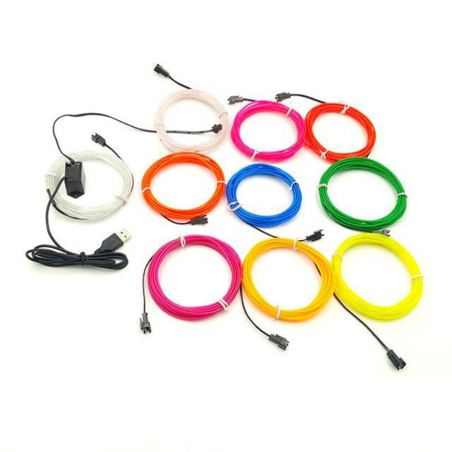 1M 3M 5M LED Flexible Ambient Light USB Party Atmosphere Diode Strip Auto DIY Car Interior Decorative Neon Lamp