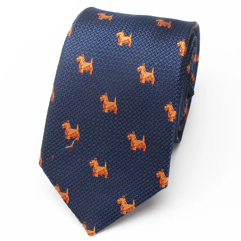Custom made silk jacquard woven necktie novelty tie