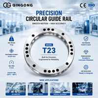 Rails de guidage circulaires linéaires épaissis QinGong T23 en acier pour compresseurs d'air industriels et lignes de convoyeurs circulants