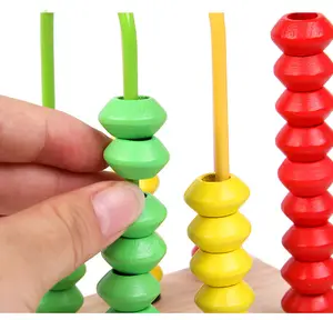 2024 Hot Sale Arithmetic Tool Kids Math Learning Number Calculation Toy Portable Wooden Bead Counting Abacus Toys