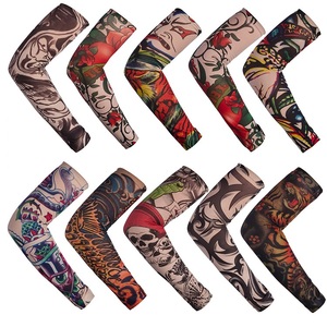 <span class=keywords><strong>Manchon</strong></span> de bras de compression pour le cyclisme, rafraîchissant, anti-UV, avec effet tatouage par sublimation, pour hommes, logo personnalisé, unisexe pour adultes - Product Image 2
