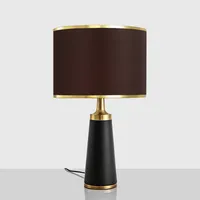 Lampe de chevet - Lampe de chevet moderne avec abat-jour en tissu de lin E26 E27 pour chambres à coucher
