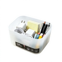 Boîte de rangement carrée en plastique PP personnalisable OEM/ODM, finition givrée, organisateur de bureau pour fournitures de bureau – Vente en gros directe usine