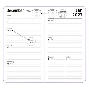 In Stock 2027 Weekly <b>Yearly</b> <b>Planner</b> Notebook PU Leather Hardcover Notepad 72 Sheets Paper with Elastic Band for Corporate Gifts - Product Image 3