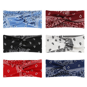 WAI <span class=keywords><strong>XUAN</strong></span> Diadema deportiva de <span class=keywords><strong>yoga</strong></span> para mujer, elástica, suave, de poliéster, estilo vintage, con estampado de leopardo, multicolor - Product Image 2