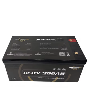 Max Power 12,8 V 300Ah Ciclo profundo LiFePO4 Batería de peso ligero Respetuoso con el medio ambiente Larga capacidad para EV RV y aplicaciones - Product Image 3