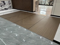 Nouveau design 8mm panneau de charbon de bois de bambou décoration murale intérieure panneau mural en PVC placage de bois de bambou