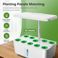 Sistem Hidroponik Taman Dalam Ruangan 10 Pod Kit Perkecambahan Tanaman Aeroponik Pertumbuhan Sayuran Herbal Pot Pintar Penanam