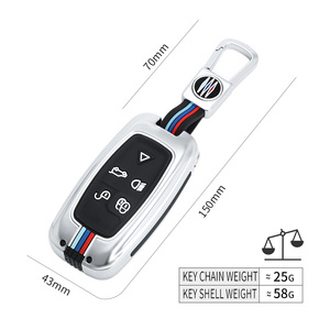 Funda Protectora para Llaves de Coche de Aleación de Zinc y Gel de Sílice para LAND ROVER Landrover <span class=keywords><strong>JAGUAR</strong></span> Xel Xfl Epace Fpace Xj, Llaveros, Bolsa para Llaves - Product Image 4