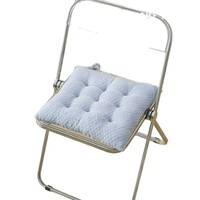 Coussin de chaise en peluche solide, matelassé, amovible, lavable, antidérapant, carré, pour le bureau et la maison