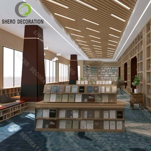 Vitrine de bibliothèque élégante avec éclairage LED et échelles roulantes pour librairie et présentation de livres - Product Image 4