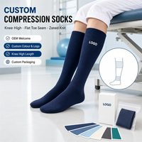 Chaussettes de compression montantes pour infirmières avec soutien de la voûte plantaire, respirantes, pour le sport, emballage athlétique, comparaison de marques, chaussettes personnalisées