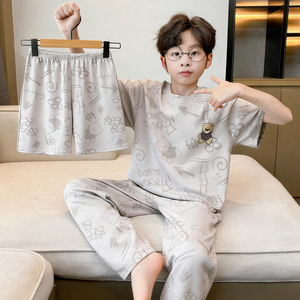Pyjamas en coton pur pour garçons, 1 à 12 <span class=keywords><strong>ans</strong></span>, nouveaux modèles de pyjamas et de vêtements de détente pour bébés, sur mesure à partir d'échantillons. - Product Image 1