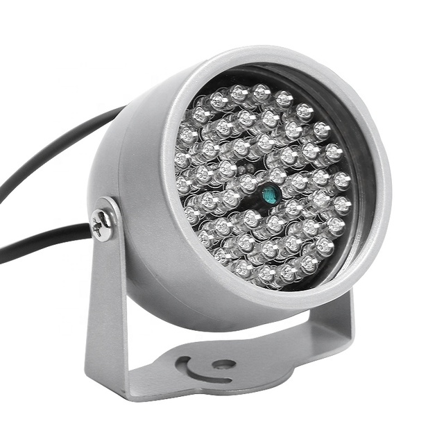 850nm IR LED Illuminator 48pcs Array Waterproof Modern Outdoor Lighting DC12V 4W 10-40m Detection Twilight Sensor Home CCTV