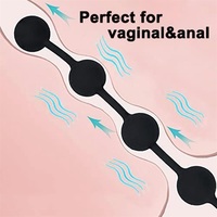 Analplug mit Analkugeln Analsex-Spielzeug mit Sicherheits-Zugring, Prostata-Massage-Stimulator Flexible Anal-Ketten-Spielzeuge für Männer