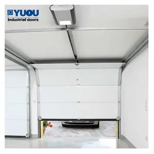 Portes de garage pliantes modernes Portes de garage pliantes verticales en verre et aluminium
