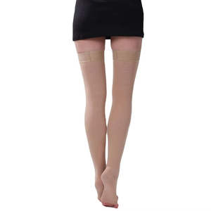 <span class=keywords><strong>Bas</strong></span> <span class=keywords><strong>de</strong></span> <span class=keywords><strong>contention</strong></span> en nylon à compression haute cuisse, ouverts aux orteils, antidérapants en silicone <span class=keywords><strong>de</strong></span> <span class=keywords><strong>classe</strong></span> <span class=keywords><strong>2</strong></span>, 23-32 mmHg, pour varices et œdèmes, fabriqués sur mesure - Product Image 4