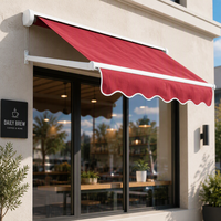 Auvent rétractable motorisé automatique en aluminium pour porte et fenêtre extérieures, pergola de patio à bras articulés, pare-soleil imperméable