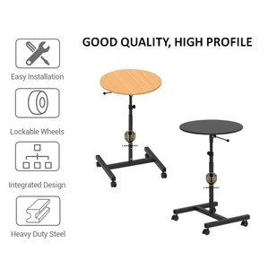 Soporte de metal personalizable para proyector con altura extensible y ruedas ajustables - Product Image 3
