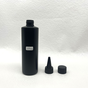 Bon marché Stock 250ml bouteilles vides en plastique PE-HD noir mat 250ml bouteilles en plastique à presser pour ongles <span class=keywords><strong>liquide</strong></span> monomère vernis à ongles bouteille en plastique HDPE - Product Image 2