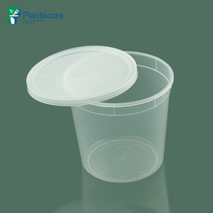 Hộp đựng thực phẩm nhựa PLASTICORE, cấp thực phẩm, trong suốt, dùng một lần, có nắp, dung tích 8oz, 12oz, 16oz, 24oz, 32oz - Product Image 2