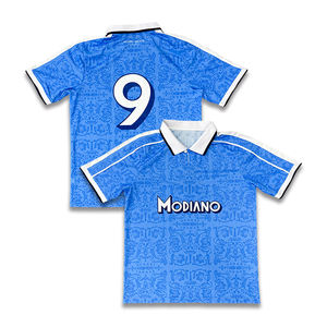 Diseño personalizado impresión azul cuello diferente sublimación burelage camiseta de fútbol - Product Image 1